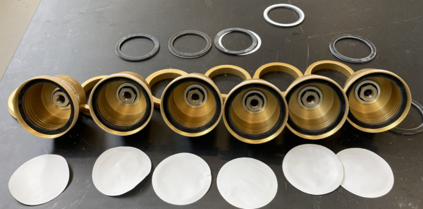 Empty Fixtures after testing showing no ingress of powder